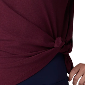 Camiseta Deportiva Holgada para Mujer, Color Borgoña, Suave y Transpirable, Manga Corta, para Yoga, Running, Gimnasio y Fitness - Product Image 6