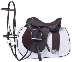 TI101OA035 Silla de Doma Inglesa Nueva de Cuero Genuino, Talla Personalizada, Juego de Arreos con Estructura de Madera y Herrajes de Acero Inoxidable para Equitación - Product Image 3