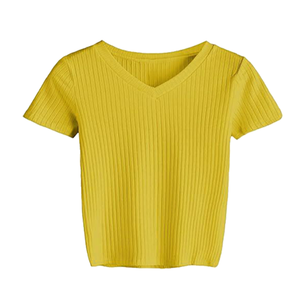 100% polos personnalisés en coton bio pour femmes avec logo brodé T-shirt doux d'été Vêtements décontractés respirants de haute qualité - Product Image 4