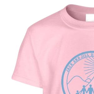 Camiseta de Manga Corta Rosa Claro con Cuello Redondo y Estampado Gráfico Azul, Ropa Casual para el Día a Día, Prenda Cómoda - Product Image 4
