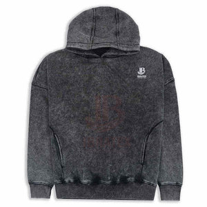 Chándal de invierno para hombre, elegante, con capucha, corte regular, lavado ácido, estampado, ligero, para uso en exteriores, 100% algodón, hecho en Pakistán - Product Image 4