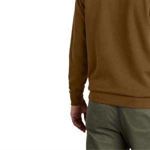 Sweat-shirt à col en V pour homme, coupe classique, couleur unie, tricoté, 100 % coton, décontracté, pull d'été, molleton écologique, anti-plis - Product Image 2