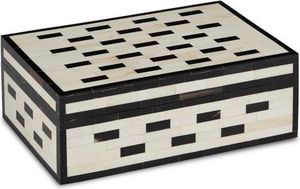Best Quality Resin Inlay Jewelry Box with <b>Black</b> White Resin Striped Pattern Glossy Phinishd Storage Container for Living Room - Product Image 5