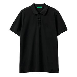 100% algodón de estilo sólido para hombre para polo con bordado informal de manga corta ropa de golf tacto formal hecho de tela de Jersey - Product Image 1