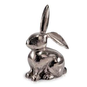 Figura de conejo de aluminio, elegante escultura de lebre, decoración animal metálica diseñada para el estilo contemporáneo del hogar. - Product Image 2