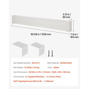 Copertura Frontale in Acciaio Resistente Serie Basic da 5 Piedi per Unità di Riscaldamento Elettrico Domestico, Serie Basic per Riscaldamento Elettrico - Product Image 5