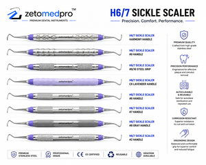 Zetomed Pro H6ทันตกรรมแบบพรีเมี่ยม/7เคียวเครื่องขูดสแตนเลส - Product Image 3
