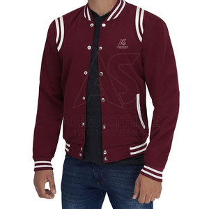 Pakistan Manufacturer Custom Made Varsity Winter <b>Jacket</b> Stand Collar Front Logo Lightweight Fabric Casual Outdoor Wear - Product Image 2
