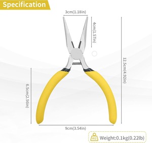 5" Needle Nose <b>Pliers</b> Jewelry <b>Pliers</b> with Side Cutter <b>Mini</b> Fine Tip Precision <b>Pliers</b> for Jewelry Making - Product Image 2
