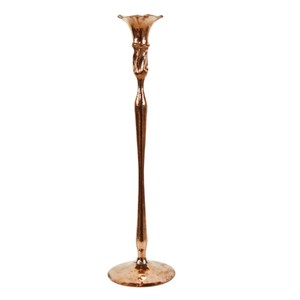 Handcrafted Arts & Crafts <b>Hammered</b> Copper Candlestick Set Vintage Style Slender Metal Taper <b>Holders</b> for Luxury Home Decor - Product Image 4