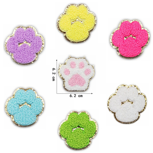 Parches de tela bordados suaves de chenilla vintage con letras termoadhesivas para decoración de ropa, sombreros y bolsos, venta al por mayor de fábrica OEM ODM - Product Image 3