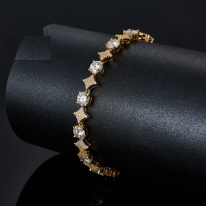 Pulsera de Plata de Moda al por Mayor, Joyería Hip Hop, Pulsera de Estrella con Moissanita de Color D para Regalo de Amigos - Product Image 4