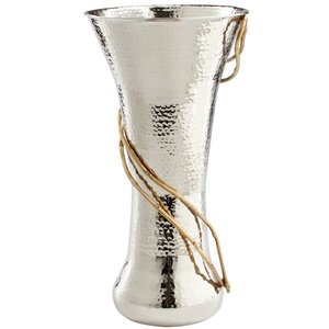 Pot à fleurs en aluminium, vase à fleurs conique, couleur argent, métal, décoration de table moderne, fabriqué à la main en Inde, vase à fleurs au meilleur prix - Product Image 6
