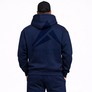 Mens Puff Print Tracksuit Cotton Fleece Hoodie And <b>Jogger</b> Set Custom Logo <b>Oversized</b> Fit Streetwear OEM ODM Process Impex - Product Image 5