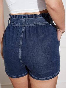 Shorts en jean décontractés pour femmes, coupe régulière, taille mi-haute, 100 % coton, style vintage, écologiques, pour l'été - Abdul Royal World - Product Image 5