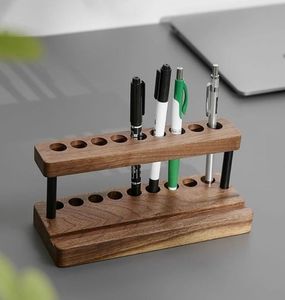 Handmade <b>Wooden</b> Pen Holder Natural Wood <b>Desk</b> Organizer for Pens Pencils Office School Study Table Home and Workspace Decor - Product Image 6