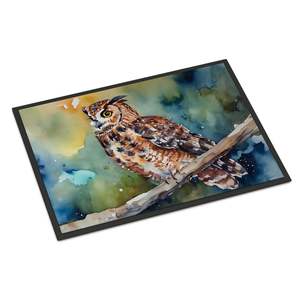 Tawny Owl Paillasson Tapis de porte d'entrée Tapis d'intérieur et d'extérieur pour entrée, Pile basse lavable antidérapante, 24H X 36W - Product Image 1