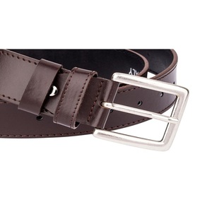 Cinturón Casual de Cuero 100% Original Marrón para Hombre, Hebilla Ajustable de Latón Niquelado, Todas las Tallas, Venta al Por Mayor - Product Image 5