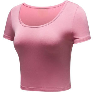 Camisetas de Alta Calidad con Impresión Bajo Demanda, Venta al por Mayor, Camisetas Cortas Vintage de Alta Calidad con Lavado Ácido para Mujer - Product Image 2