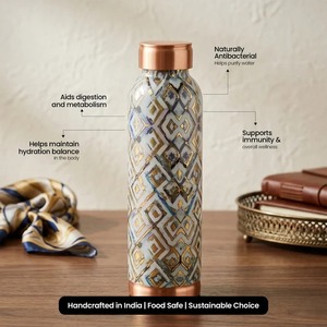 Elegante Botella de Cobre Ecológica de Doble Pared con Diseño Impreso para el Hogar, Viajes y Oficina, Compre Directamente del Proveedor - Product Image 2