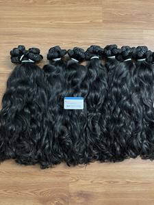 Extensiones de Cabello Remy Vietnamita Thanh An, Ondulado Natural, Doble Trama, Precio de Fábrica, Gran Stock Listo para Enviar, Color Negro - Product Image 4
