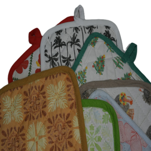 100% Organic Cotton Kitchen Mitts Potholder Cute Eco-Friendly Linen Mats & Pads Recyclable Heat-Resistant Pocket - Product Image 1