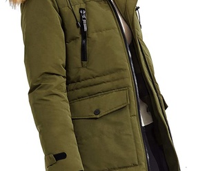 Latest Style Men's Thickened Cotton Parka <b>Jacket</b> Autumn Warm <b>Quilted</b> Fur Hooded Reversible Windproof Front Logo Parka <b>Jackets</b> - Product Image 4
