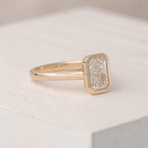 IGI/GIA Lab Grown Cut Diamond Vintage 14K Anillo de boda/compromiso amarillo Unisex Oro blanco fino para fiesta de aniversario-Worthy - Product Image 3