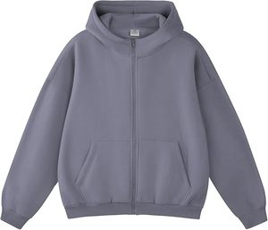 Vente en gros de sweats à capuche zippés pour hommes, respirants, 300 g/m², en coton lourd et polaire polyester, avec logo personnalisé, streetwear, vêtements d'hiver, Pakistan - Product Image 1