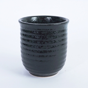 Custom Speckled Glossy Ribbed Ceramic Tea <b>Mug</b> for Japanese Restaurant Cafe Hotel - Product Image 2