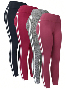Leggings de yoga décontractés en coton pour femmes, multicolores, unis, doux, longueur cheville, coupe ajustée basique, pour le quotidien et la détente, personnalisables, vente en gros - Product Image 6