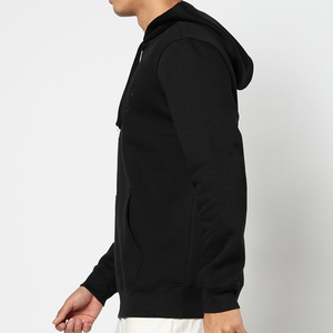 Sweat-shirt à capuche noir pour homme, coupe classique, en coton French Terry, imprimé lettres sur le devant, décontracté, pour l'automne - Product Image 2