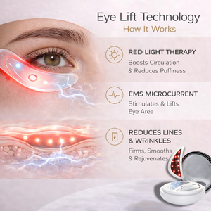 Masajeador de Ojos Portátil con Luz Roja para el Cuidado de la Belleza de los Ojos, Dispositivo de Belleza con Microcorriente para Eliminar las Ojeras y las Bolsas de los Ojos - Product Image 4