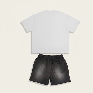 Ensemble deux pièces décontracté unisexe Astra Studio pour l'été, t-shirt et short 100% coton respirant avec broderie - Product Image 3