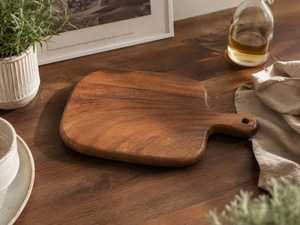 Planche à découper rectangulaire durable en acacia naturel pour la cuisine, la préparation des aliments, la découpe des légumes, la préparation des repas, le service - Product Image 1