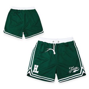 Shorts noirs de l'équipe de Canton avec bordure bleue et rose, taille à cordon de serrage, style sport décontracté, shorts courts pour hommes - Product Image 2