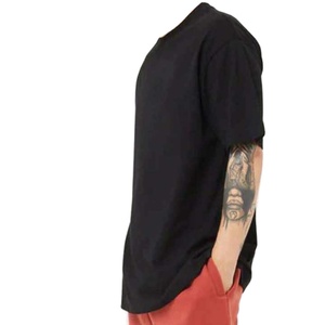 T-shirts unis lourds surdimensionnés pour hommes T-shirts blancs de haute qualité T-shirt en coton imprimé graphique personnalisé vierge vente en gros - Product Image 5