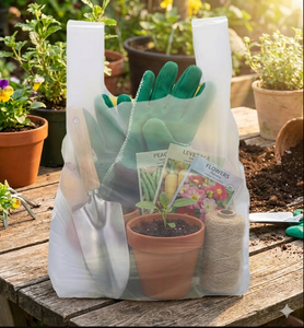 Site Maintenance HDPE Vest Bag for Construction Waste & Debris Collection Industrial Strength T-Shirt Bag Wholesale - Product Image 1