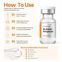 Ampoule de beauté coréenne PDRN 5mL, traitement thérapeutique pour la peau, sérum rafraîchissant et apaisant, amélioration et réparation de la peau.