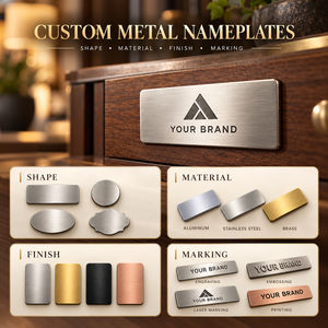 Plaque métallique personnalisée en acier inoxydable pour meubles, armoires et placards – Fournisseur OEM - Product Image 6