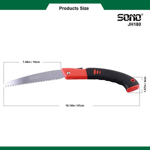 SONO JH180 Premium High-Carbon Steel Folding Pruning <b>Saw</b> with Ergonomic Red Handle Pull latch lock - Product Image 4