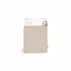 Borsa Multiuso ILAN 13x18cm Colore Naturale 2pz Sacchetto Portaoggetti in Cotone e Lino - Product Image 2