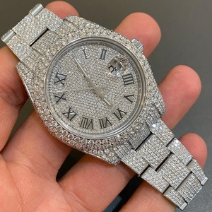 Montre automatique mécanique de sport LuxuryVVS Moissanite unisexe, design élégant et audacieux, brillance de diamant étincelante, acier inoxydable - Product Image 1