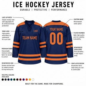 Jersey de Hockey sobre Hielo Personalizado con Impresión por Transferencia de Calor, Absorbente de Humedad, 100% Poliéster, Marca Privada para Hombre, Fábrica de Ropa Deportiva OEM - Product Image 6
