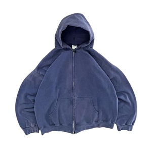 Sweat à capuche surdimensionné en molleton d'hiver personnalisé de haute qualité, lavage à l'acide, coton/spandex, poids lourd, épaules tombantes, double fermeture éclair - Product Image 3