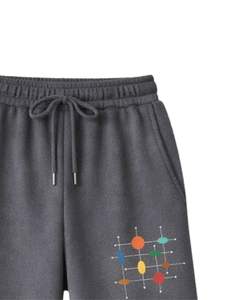 Conjunto de Sudadera con Capucha y Pantalones Deportivos Estampados en Gris Carbón para Mujer, Sudadera de Forro Polar con Pantalones a Juego, Atuendo Informal para Invierno - Product Image 5