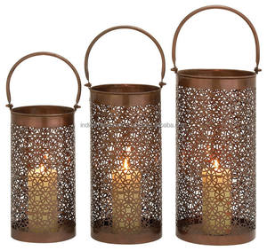 บ้านตกแต่งที่ทันสมัยเชิงเทียนและเหล็ก Votives โคมไฟและเทียนขวดโลหะที่กำหนดเองเชิงเทียนแก้บน - Product Image 1