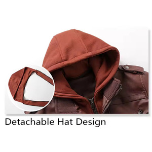 Veste en cuir classique à fermeture éclair pour homme, prix de gros, vestes en cuir pour hommes - Product Image 4