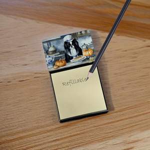 Citrouilles de cuisine japonaises d'automne de menton blocs-notes auto-adhésifs nouveau distributeur rechargeable avec porte-carte mémo accessoires de bureau vierges - Product Image 2