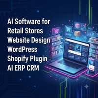 Perakende Mağazaları Web Sitesi Tasarımı için Yapay Zeka Yazılımı WordPress Shopify Eklentisi Android iOS Mobil Uygulamalar Yapay Zeka ERP CRM Yazılımı Yapay Zeka E-ticaret